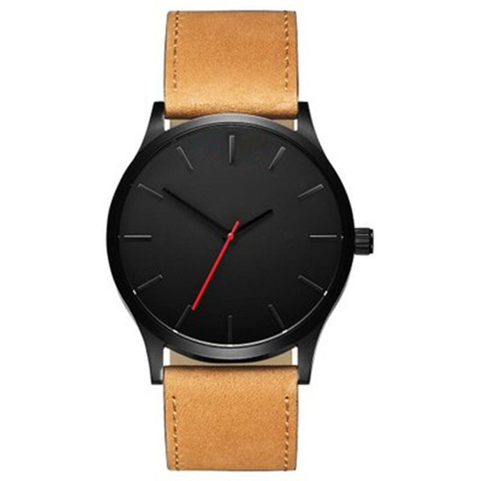 To Quartz Read Synthetic 5inch 24cm Analog 9 Watch Leather Band Easy Wrist Schedule Bracelet Round