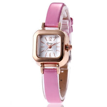 Load image into Gallery viewer, Women&#39;s Elegant Synthetic Leather Square Wrist Quartz Watch Women Fashion Analog Bangle Watch Band Bracelet