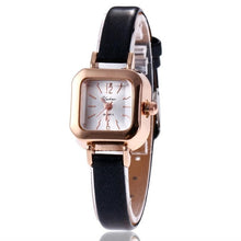 Load image into Gallery viewer, Women&#39;s Elegant Synthetic Leather Square Wrist Quartz Watch Women Fashion Analog Bangle Watch Band Bracelet