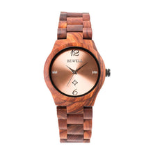 Load image into Gallery viewer, Women Fashion Wood Band Round Analog Quartz Wrist Complete Schedule Watch Bracelet Bangle Easy To Read 9mm