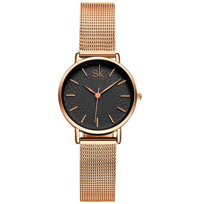 Women Fashion Round Analog Quartz Wrist Easy To Read Watch 14mm Complete Schedule 30mm Bracelet 200mm Bangle