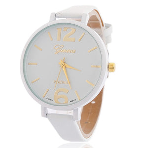 New Women Fashion Round Analog Quartz Complete Schedule 40mm Easy To Read Wrist Watch Bracelet Bangle 9mm