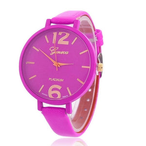 New Women Fashion Round Analog Quartz Complete Schedule 40mm Easy To Read Wrist Watch Bracelet Bangle 9mm